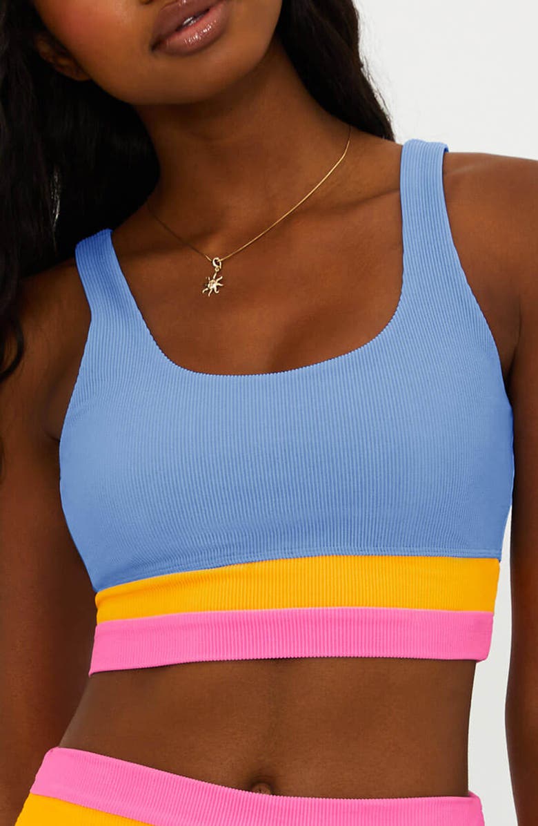 Beach Riot Mackenzine Colorblock Bikini Top | Nordstrom