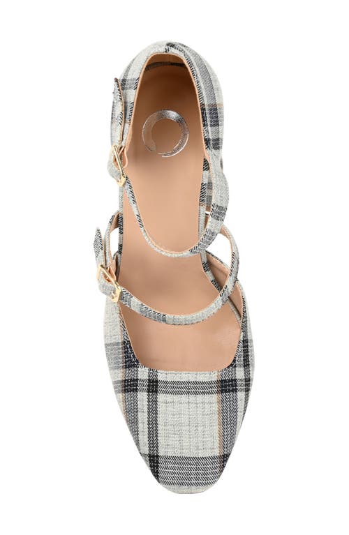 Shop Journee Collection Isadorah Pump In Plaid/black