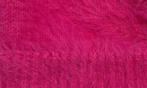 Marcus Adler Eyelash Knit Cuffed Beanie In Hot Pink