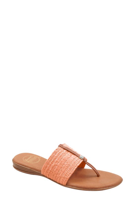 Andre Assous Nice Featherweight Woven Flip Flop In Orange