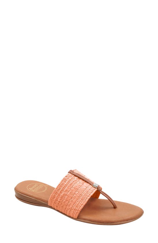 Shop Andre Assous Nice Featherweight Woven Flip Flop In Orange