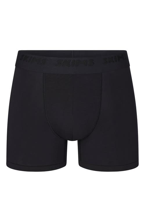 Shop Skims 3-inch Stretch Modal Boxer Briefs In Obsidian