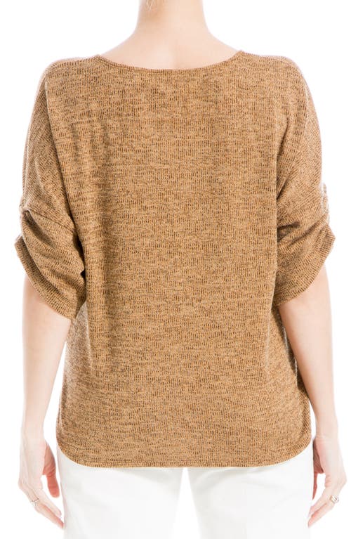 Max Studio Ruched Sleeve Top In Cork