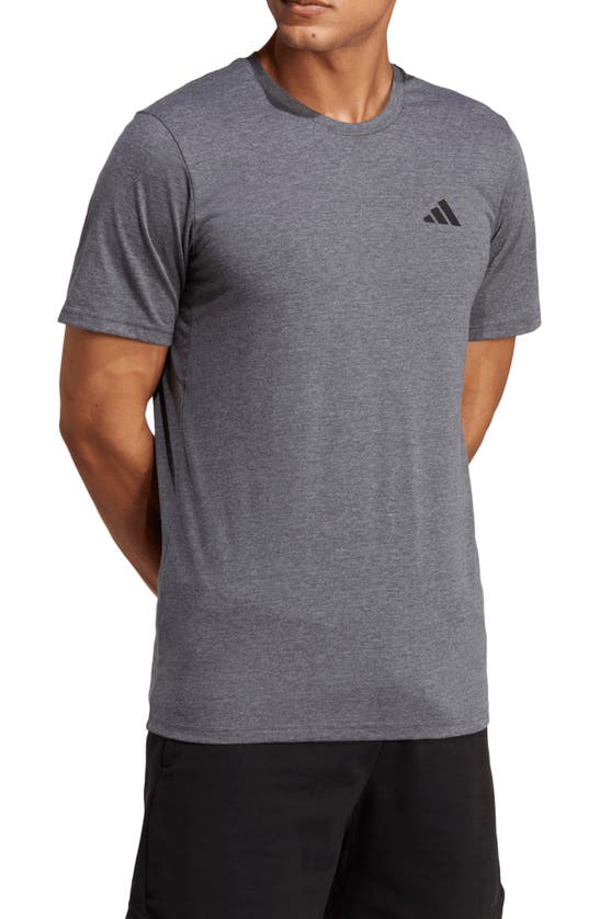 Shop Adidas Originals Adidas Aeroready Training Essentials T-shirt In Dgreyh/white/black