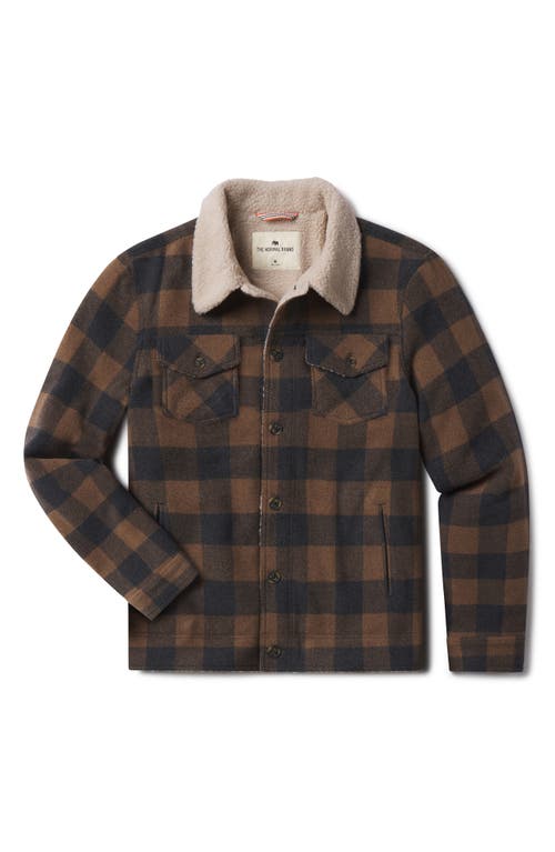 The Normal Brand Buffalo Plush Fleece Lined Jacket In Chestnut Buffalo