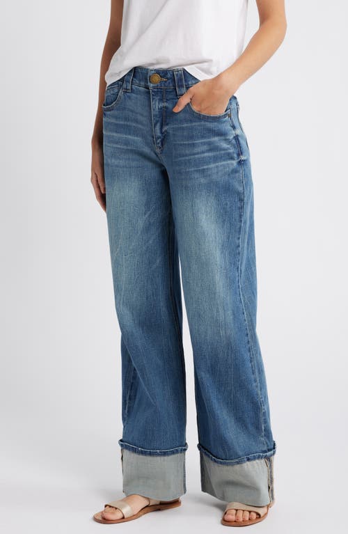 Wit & Wisdom 'ab'solution Skyrise Wide Leg Jeans In Mid Blue Artisanal