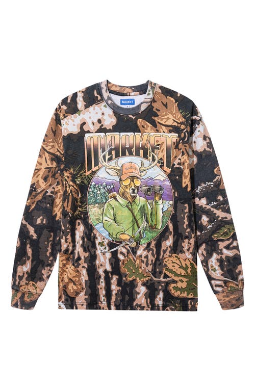 MARKET Big Buck Hunter Camouflage Graphic Long Sleeve T-Shirt at Nordstrom,