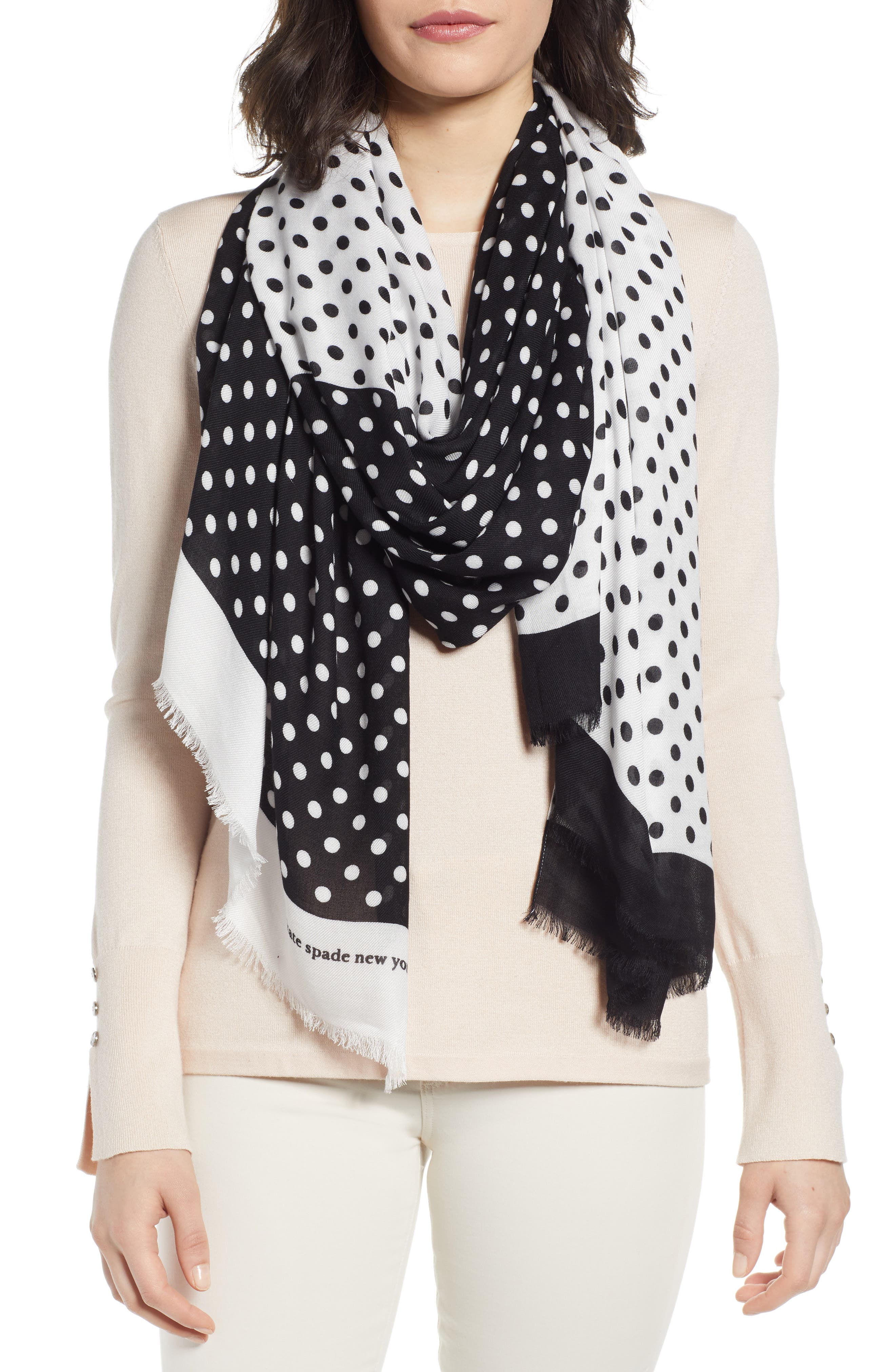 kate spade new york lia dot scarf Nordstrom