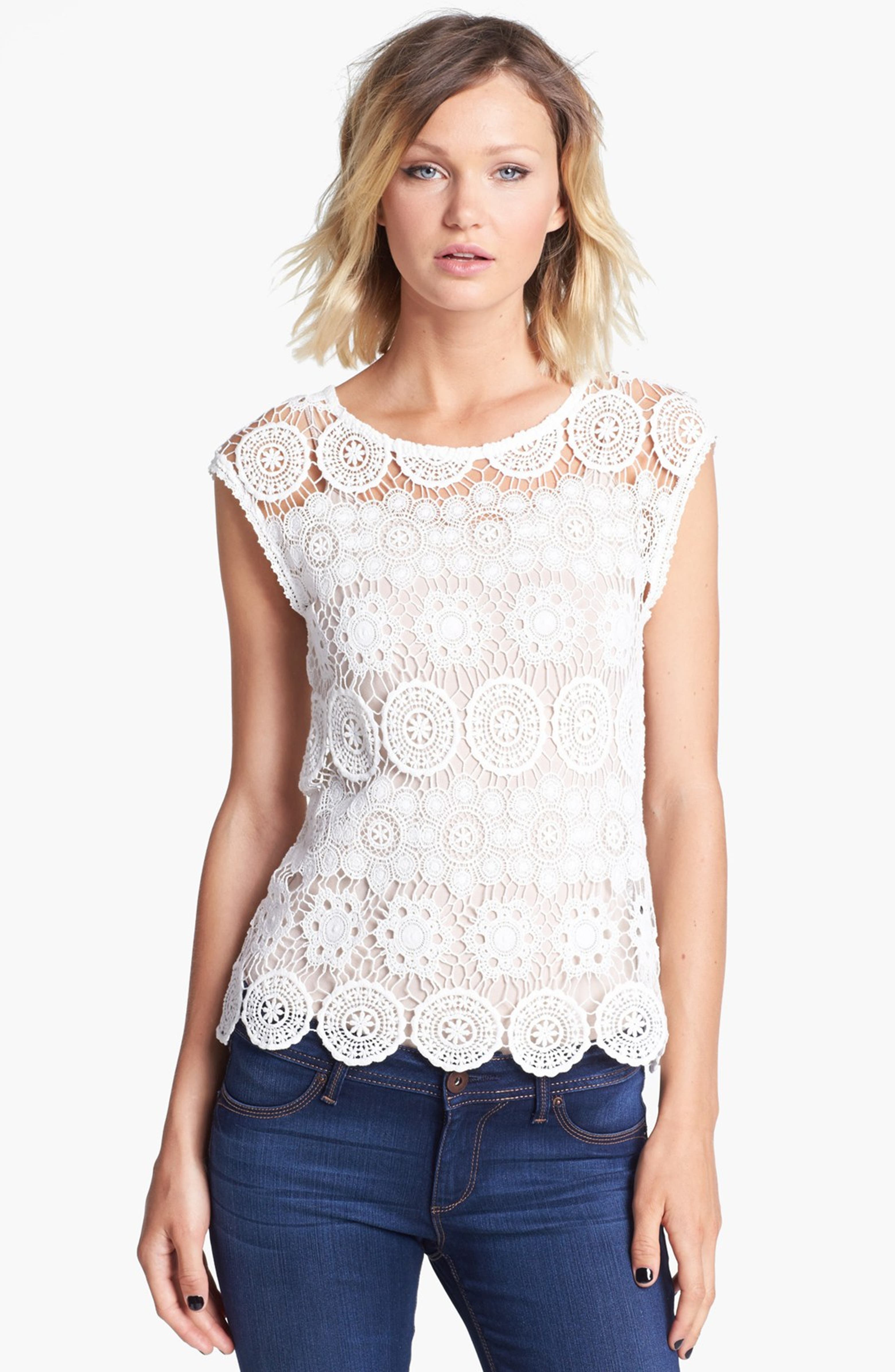 Sanctuary 'Bell' Crocheted Top | Nordstrom