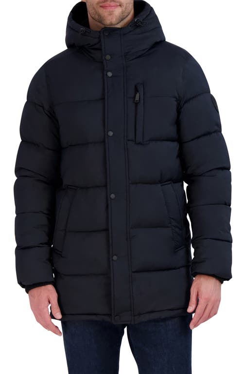 Vince Camuto Quilted Stretch Puffer Jacket in Navy