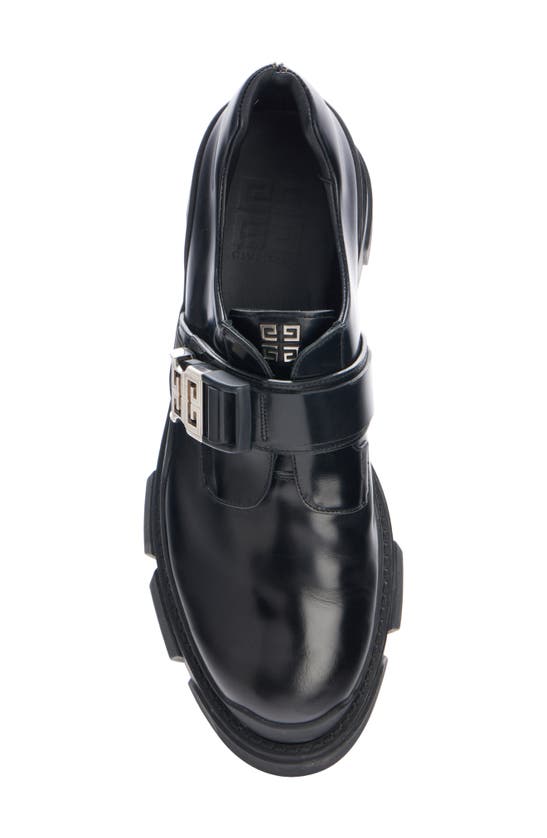 Shop Givenchy Terra 4g Buckle Lug Sole Derby In Black