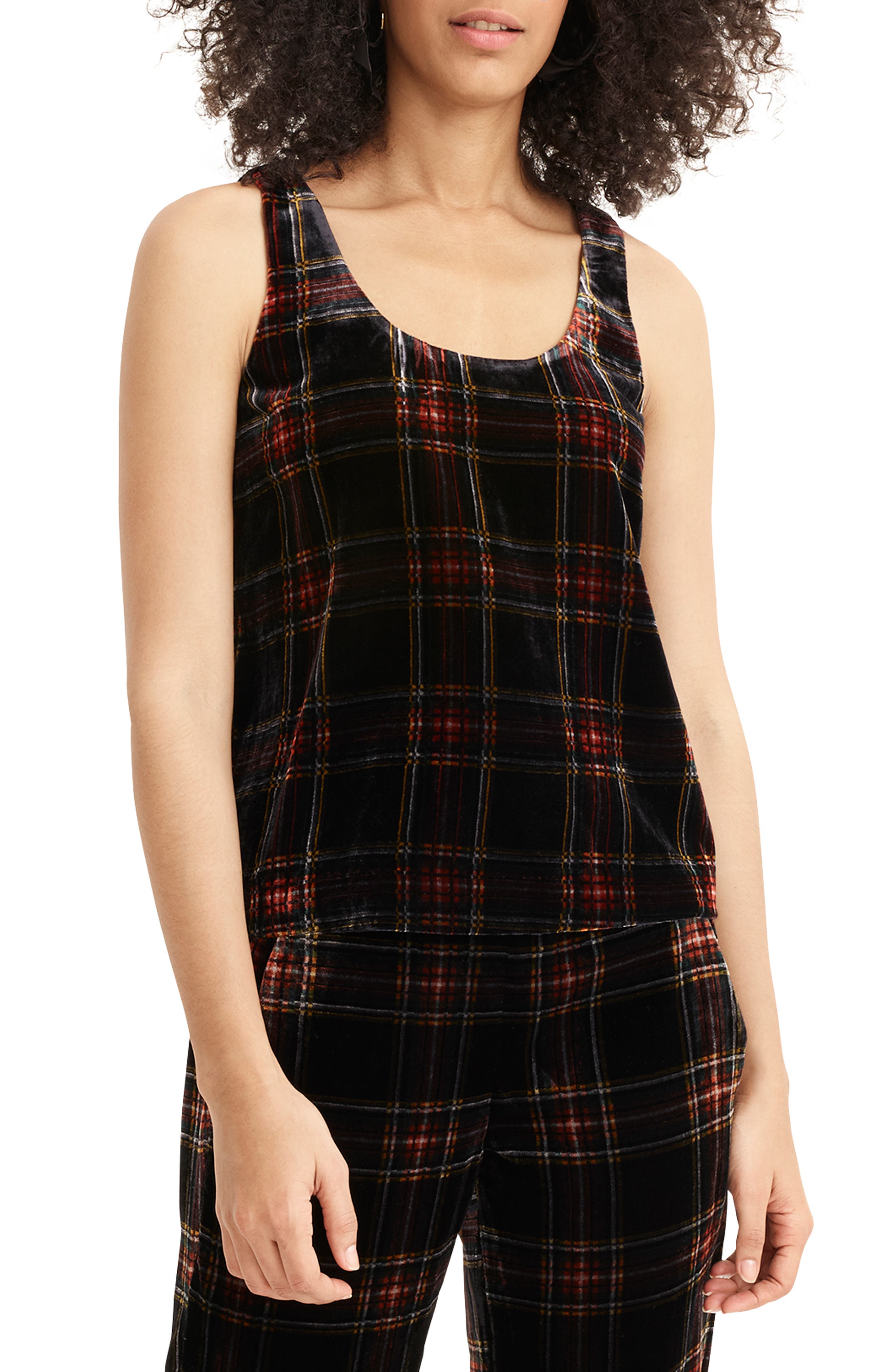 j crew plaid velvet pants