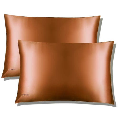Drowsy Sleep Co . Queen Silk Pillowcase In Pumpkin Spice