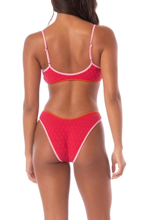 Shop Maaji Apple Red Splendor Reversible Bikini Bottoms