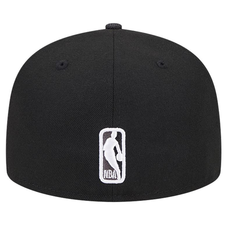 Shop New Era Black Philadelphia 76ers Active Satin Visor 59fifty Fitted Hat