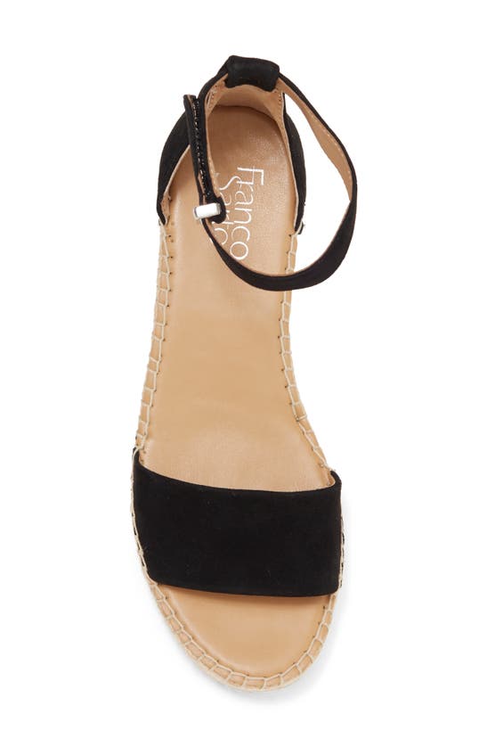 Franco Sarto Clemens Espadrille Wedge Sandals In Black