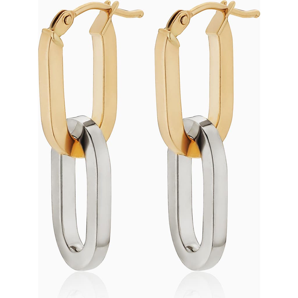 Oradina 14k Gold Shift Drop Earrings In Two-tone Gold