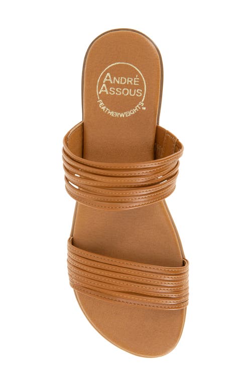 Shop Andre Assous André Assous Nabila Flat Sandal In Pecan