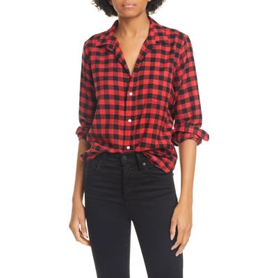 Frank & Eileen Buffalo Check Cotton Flannel Button-Up Shirt, Red