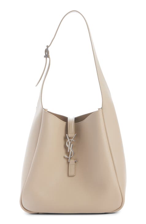 Buy the Womens Beige Pebbled Leather Inner Pocket Adjustable Strap Buckle  Hobo Bag