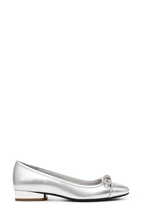 Shop Anne Klein Cassidy Flat In Silver