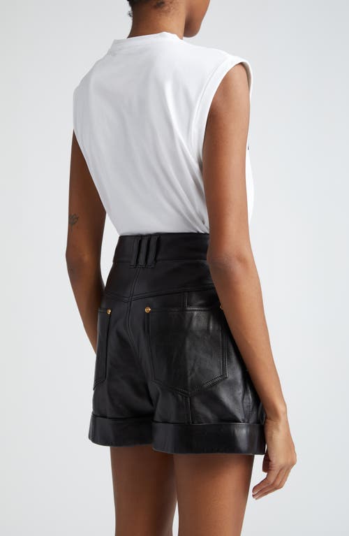 Balmain Logo Cotton Jersey Tank Top In White/black
