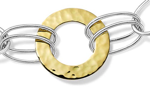 Ippolita Classico Mixed Wire And Hammered Disc Necklace In Chimera Two-tone In Silver/gold