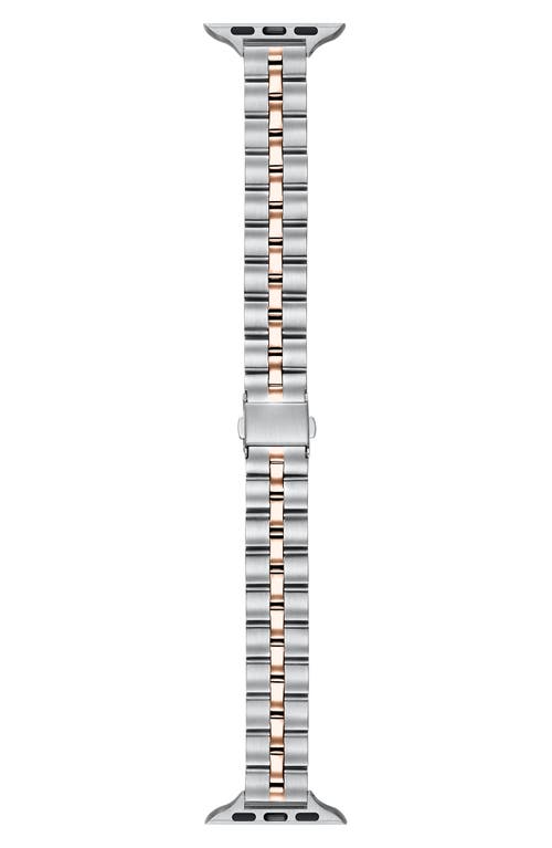 Shop The Posh Tech Sophie Stainless Steel Apple Watch® Watchband In Silver/rose Gold