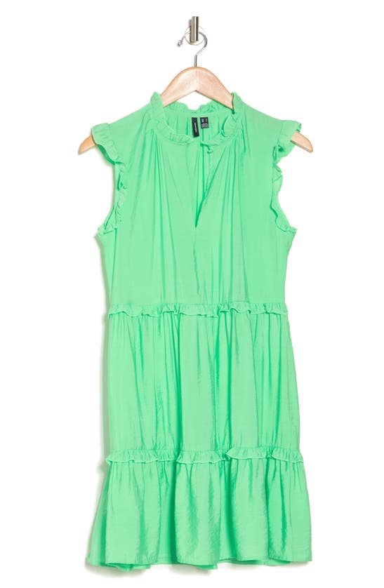 Vero Moda Josie Ruffle Trim Sleeveless Dress In Green