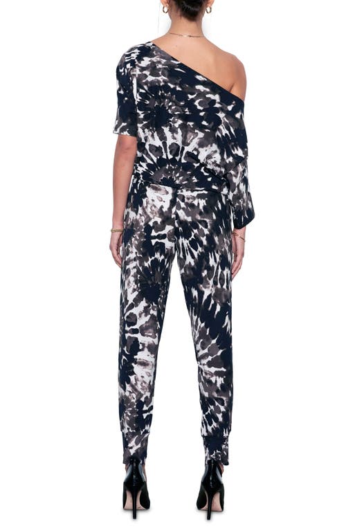 Tart Piper One-shoulder Jumpsuit In Swirl Tie Dye
