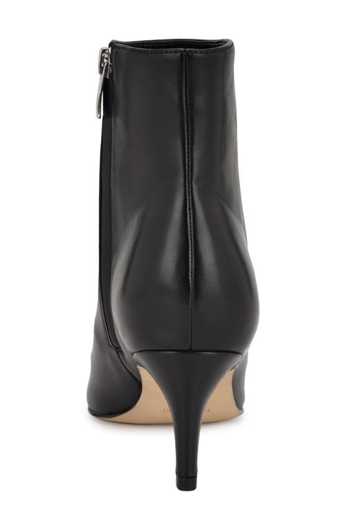 Shop Nine West Sheebra Pointed Toe Bootie In Black Leather