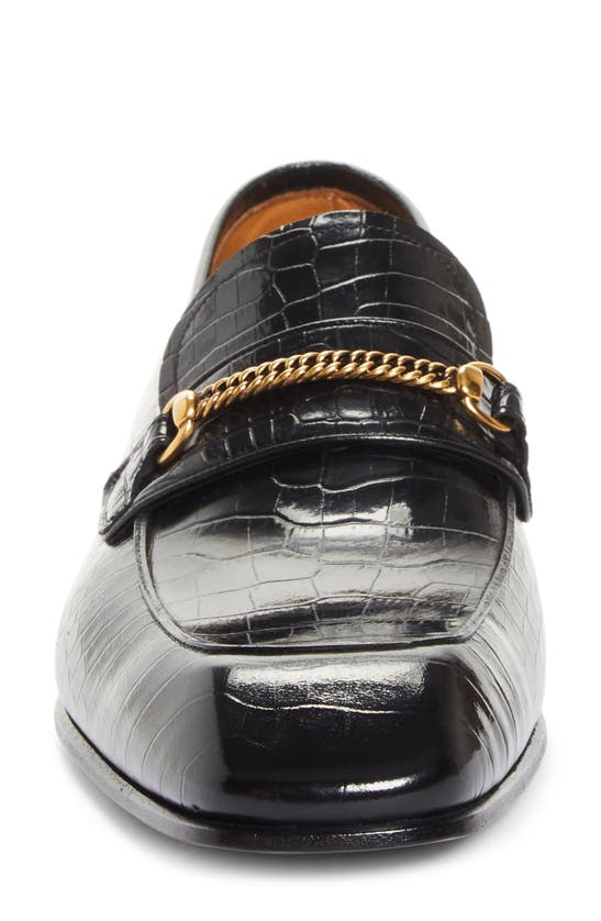 Shop Tom Ford Bailey Chain Detail Loafer In Black