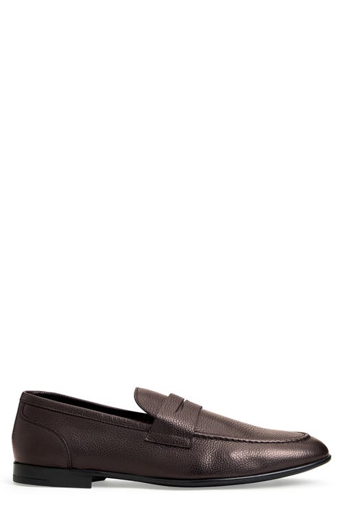 Shop Bruno Magli Lastra Penny Loafer In Brown Tumbled