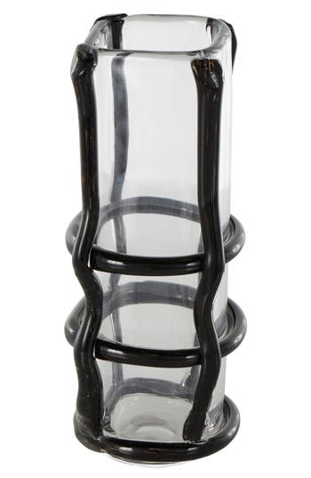 Ginger Birch Studio Recycled Glass Vase In Black