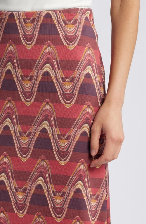 Shop Faithfull The Brand Elina Stripe Cotton Jersey Maxi Skirt In Ripple Wine