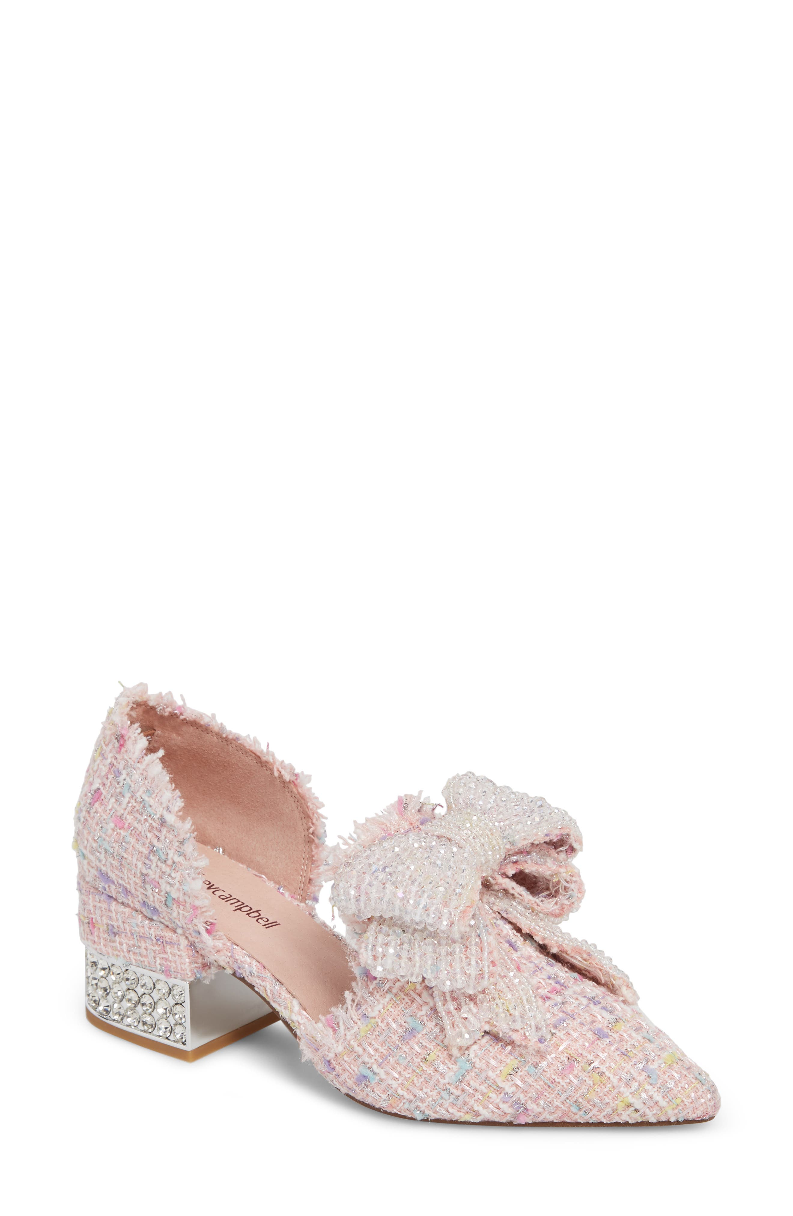 Jeffrey Campbell Valenti Embellished Bow Loafer- Pink
