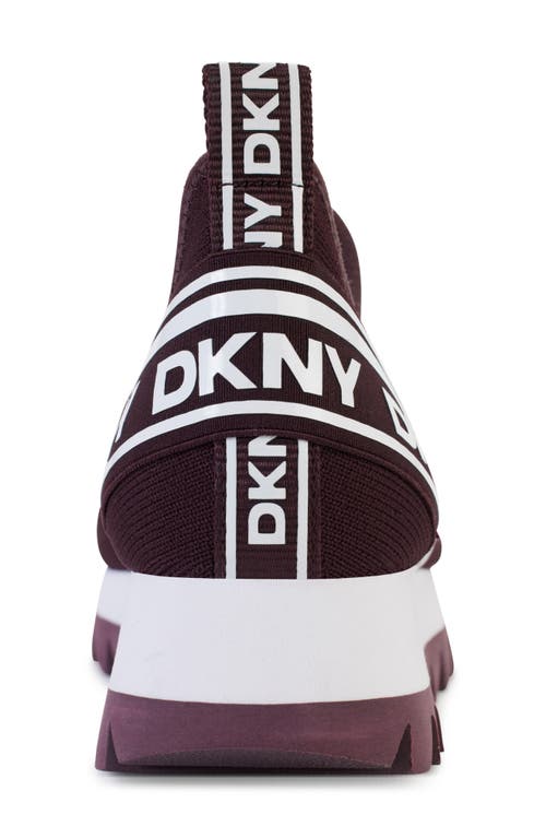 Shop Dkny Abbi Slip-on Sneaker In Dark Cherry