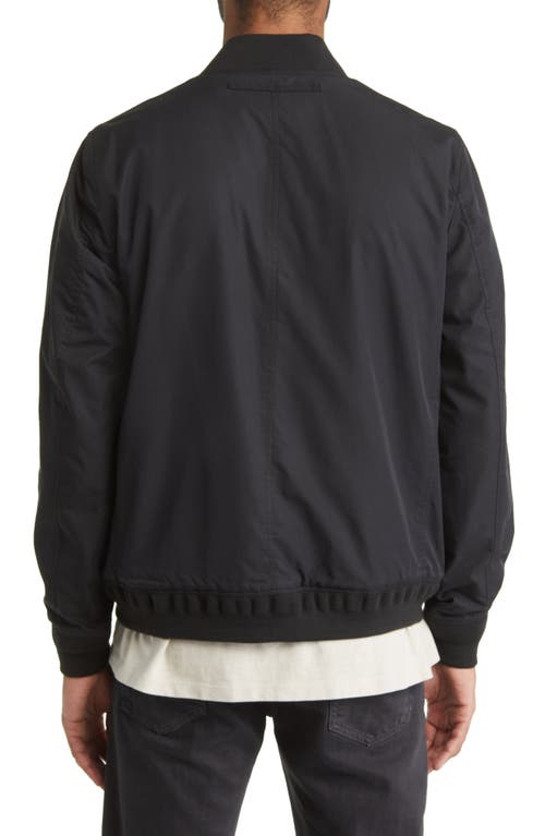 Shop Allsaints Bassett Reversible Bomber Jacket In Black/ash Khaki Brown