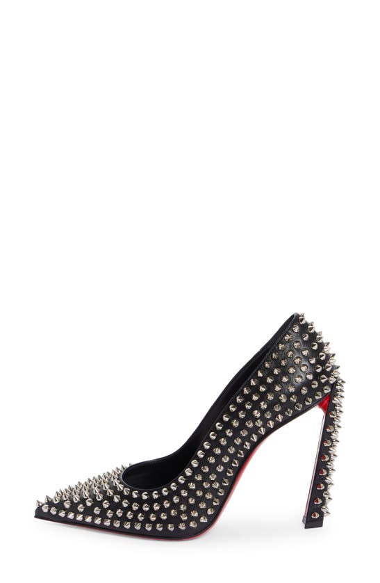 Shop Christian Louboutin Condora Spikes Pointed Toe Pump In Black