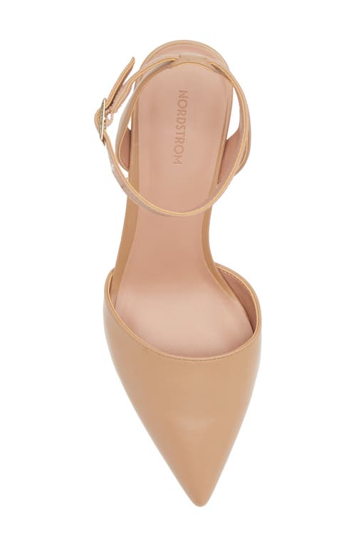 Nordstrom Pearla Ankle Strap Pump In Tan
