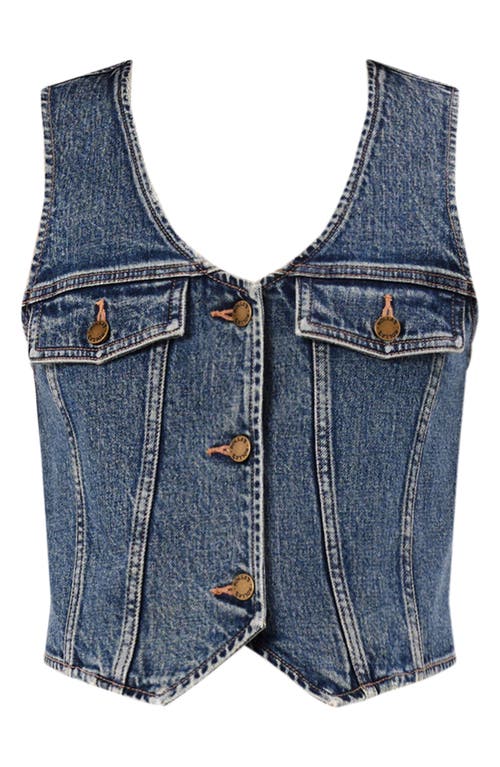 Shop Rolla's Morgan Denim Vest In Vintageblue