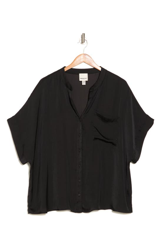 Shop Industry Republic Clothing Airflow Front Button Top In Black