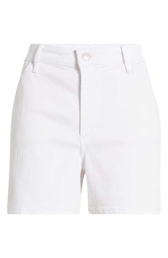 Shop Mavi Jeans Kylie High Waist Twill Shorts In White Feather Blue