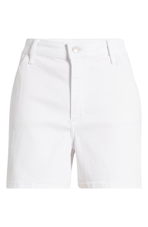 Mavi Jeans Kylie High Waist Twill Shorts In White Feather Blue