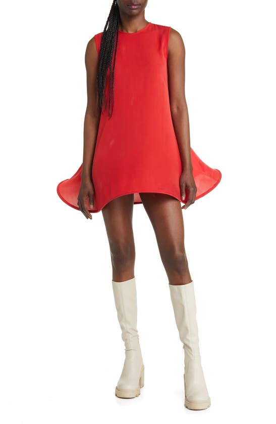 Head Of State Oshun Sculptural Hem Minidress In Red