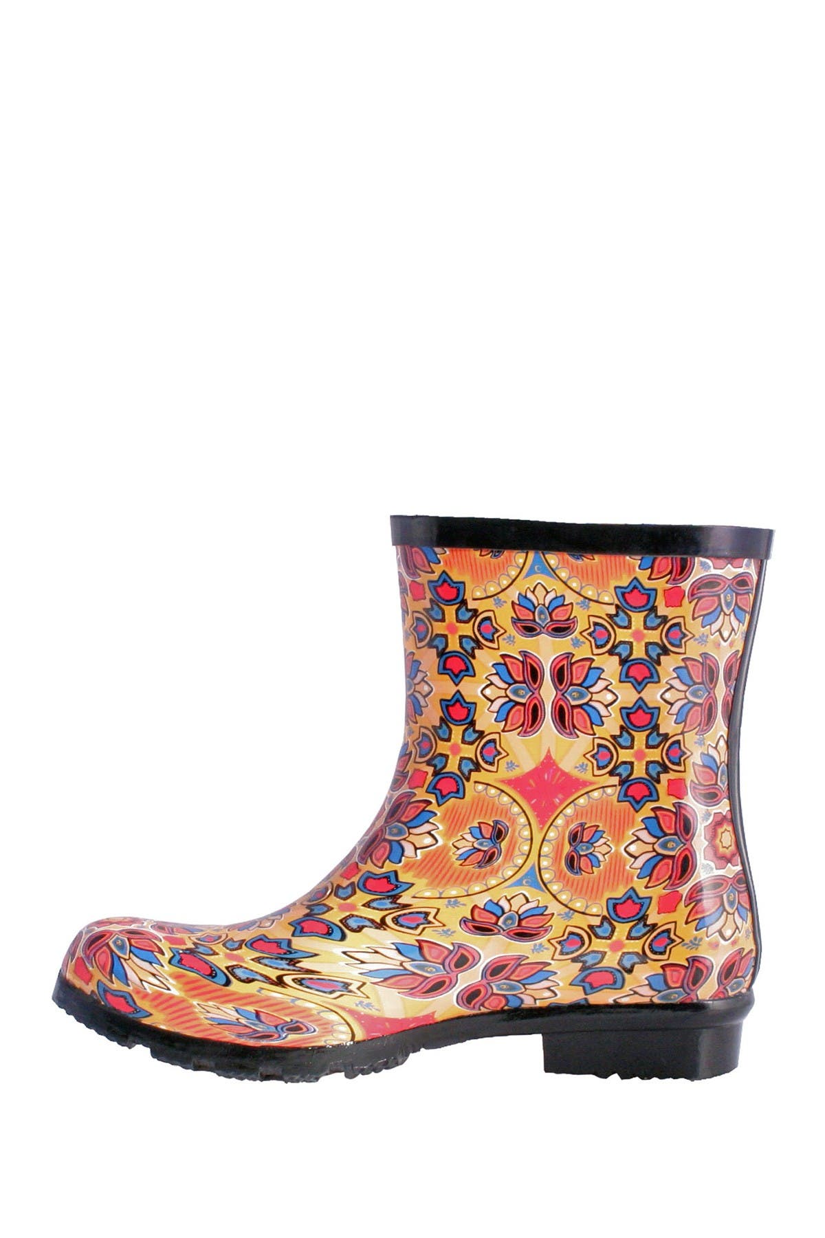 Nomad Footwear Droplet Patterned Waterproof Rain Boot In Bright Orange
