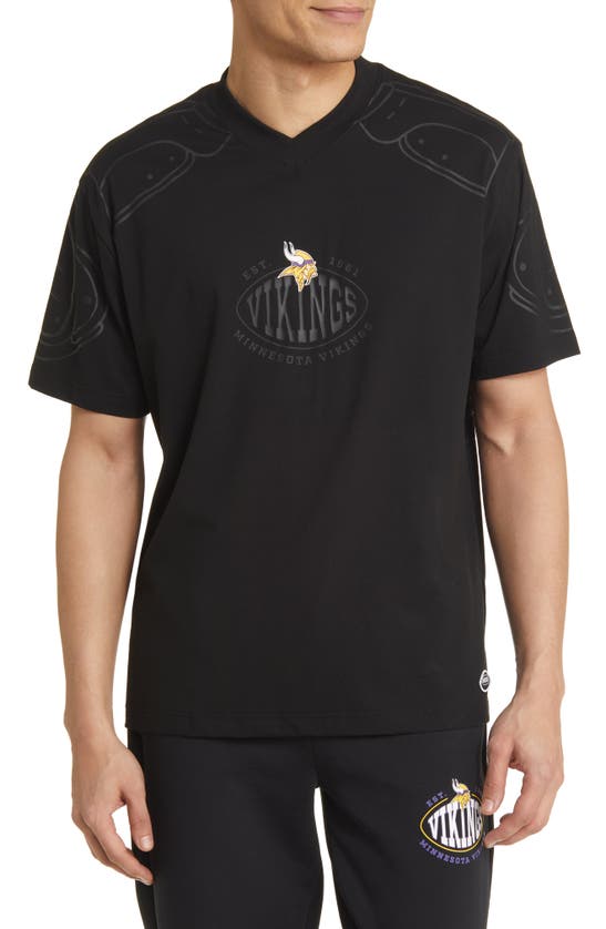 Hugo Boss X Nfl Tackle Graphic T-shirt In Minnesota Vikings Black
