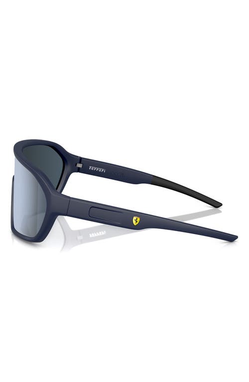 Scuderia Ferrari 42mm Mirrored Pillow Sunglasses In Matte Blue