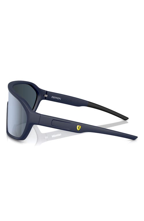 Shop Scuderia Ferrari 42mm Mirrored Pillow Sunglasses In Matte Blue