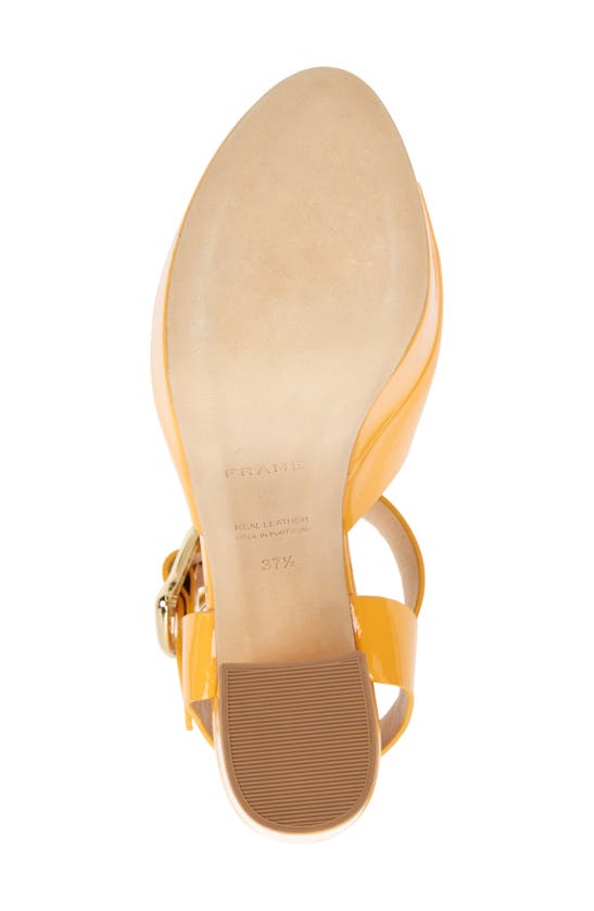 Shop Frame Le Carr Ankle Strap Platform Sandal In Nectarine Patent